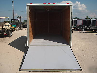 New 7X14 7 x 14 enclosed utility cargo trailer v-nose 