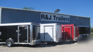 New 7X14 7 x 14 enclosed utility cargo trailer v-nose 