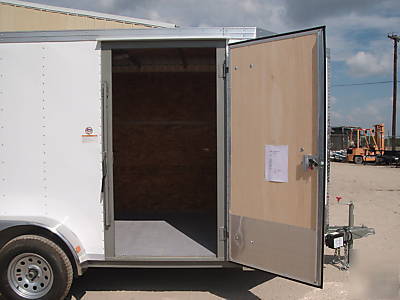 New 7X14 7 x 14 enclosed utility cargo trailer v-nose 