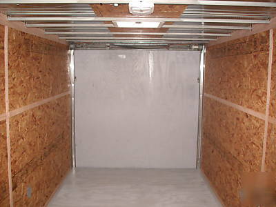 New 7X14 7 x 14 enclosed utility cargo trailer v-nose 