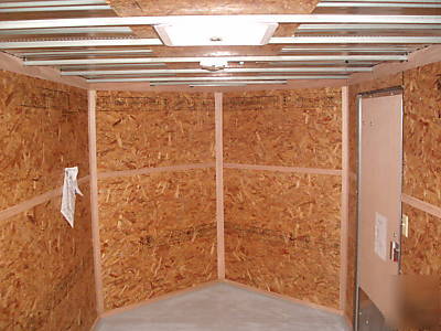 New 7X14 7 x 14 enclosed utility cargo trailer v-nose 