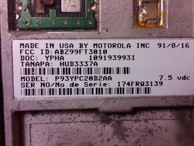 Motorola P110 4CH vhf 150MHZ 5W P43QLC20E2AA nice 
