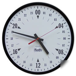 Franklin clock 24 hour military time clock 12