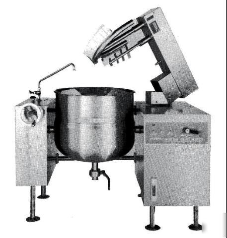 New intek direct steam mixer kettle, tilting, 80 gal- 