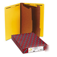 Smead 29789 legal, yellow, 6 section pressboard folders