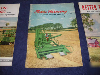 3 old john deere better/modern farming 1950's 