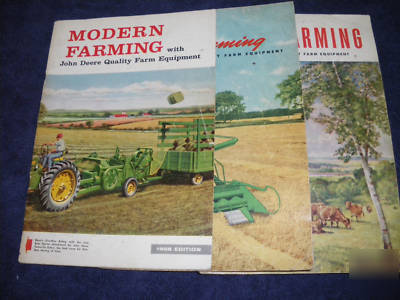 3 old john deere better/modern farming 1950's 