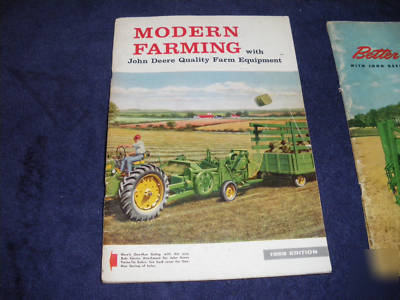 3 old john deere better/modern farming 1950's 