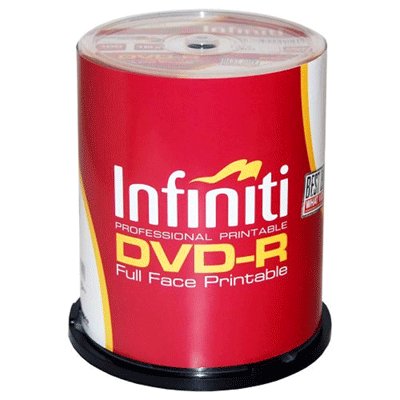 Infiniti full face printable 16X 4.7GB dvd-r *100 discs