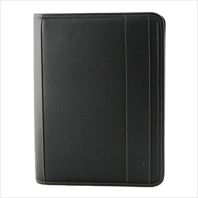 Morgan grays leather padfolio in cash