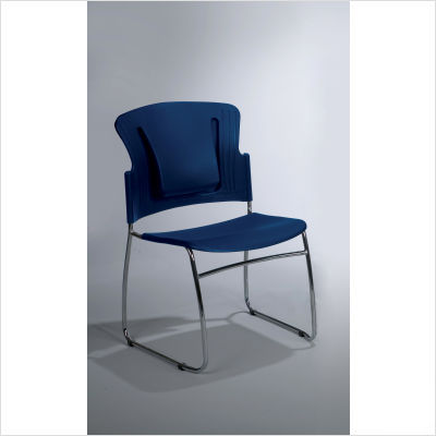 Balt reflex stacking chairs (set of 4) color: burgandy