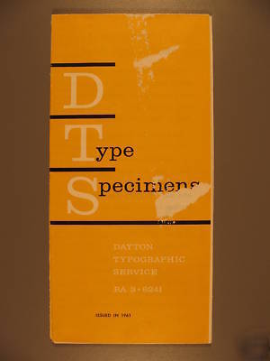 Type specimen from dayton typographic service, 1961