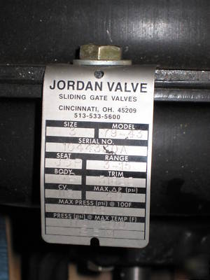 Jordan three-way sliding gate control valve mod.79-43 