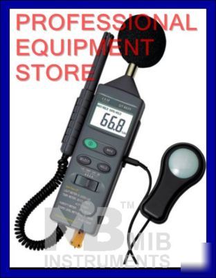 4 in 1 multi environment tester lux wind sound temp rh 