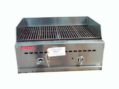 Cecilware charbroiler with lava rocks
