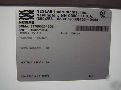 Neslab ex 111 heating recirculator / bath