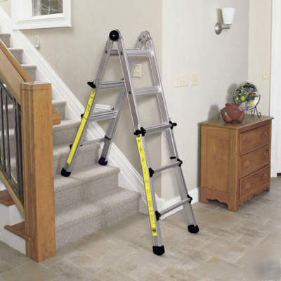 New multi use ladder 13 ft step stairway four position 