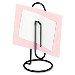 New wire paper clip memo holder, black, 3