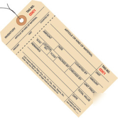 Shoplet select inventory tags 1 part stub style 8 pr