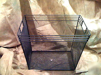 Urban modern black mesh wastepaper basket