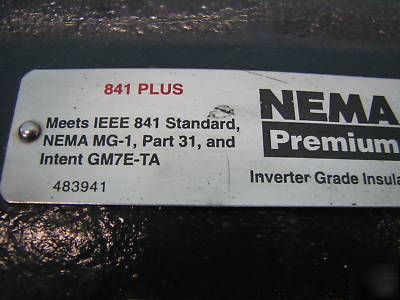 Us motors / emerson nema premium 841 plus motor S37