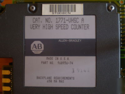 Ab 1771 vhsc very high speed counter used series a
