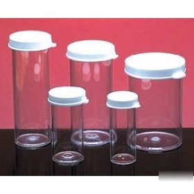 7 dram plastic vials with snap caps - 200/case clear