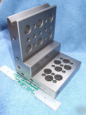 Angle plate step toolmaker machist tapped 1/4X20 vee 3A