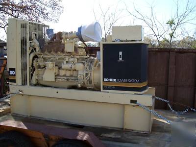 Kohler 80 kw diesel generator - 80ROZJ - used