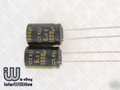 10 nippon chemicon ncc kzj 6.3V 1000UF ultralow esr cap
