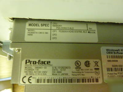 Pro-face PS3650A industrial pc with color flat panel