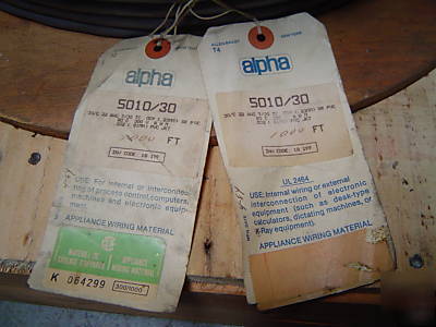 Alpha cable 5010/30, 30 conductor 22 awg 300V, 1000FT 