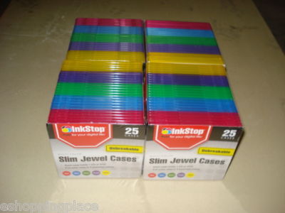 New inkstop slim soft jewel cd cases 4 pk x 25 100