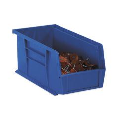 Shoplet select blue plastic stack hang bin boxes 4 18