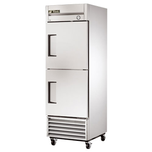 True t-23F-2 reach-in freezer, two half stainless steel