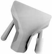 French fry scoop 2'' handle, plastic - 133-1181