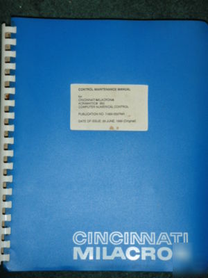 Cincinnati milacron maintenance manual acramatic 950
