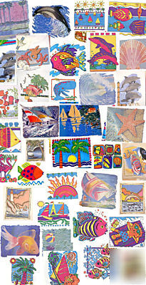 Over 500 beach & resort hot peel heat transfers + more 