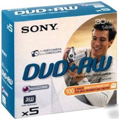 Sony dvd+rw 8CM 1.4 gb 4X pack of 10 scratchproof DPW30