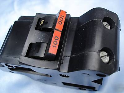 Federal pacific 2 pole 100 a stab lock breaker 