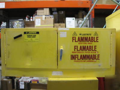 Justrite flammable storage cabinet liquid safety 12 gal
