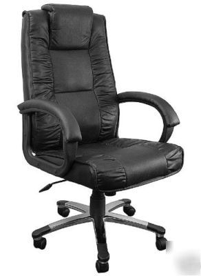 Leather office chair high back executive contemporary