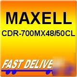 Maxell cdr 700MX48 50CL color cd r 700 50 spindle 48X