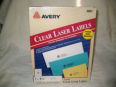 New avery #5661 clear laser labels [ ]