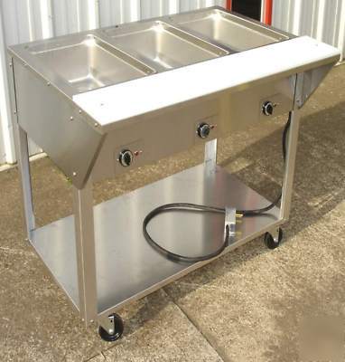 New piper electric 3 well warmer steam table ddb-3-hf 