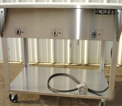 New piper electric 3 well warmer steam table ddb-3-hf 