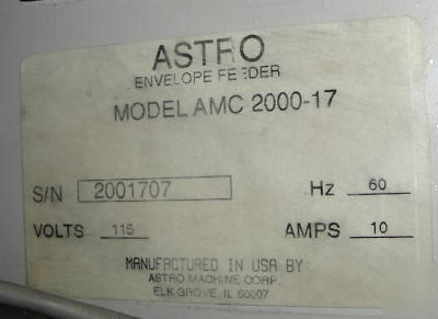 Astro envelope feeder for heidelberg quickmaster 46