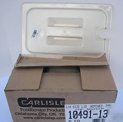 New cambro amber 1/4 food storage container lids box 6