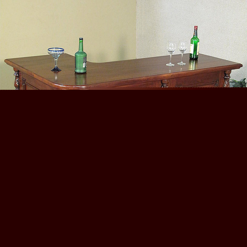 Solid mahogany hand carved corner pub bar free shipping