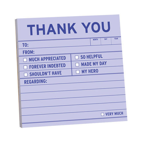 Thank you sticky notes by knock knock